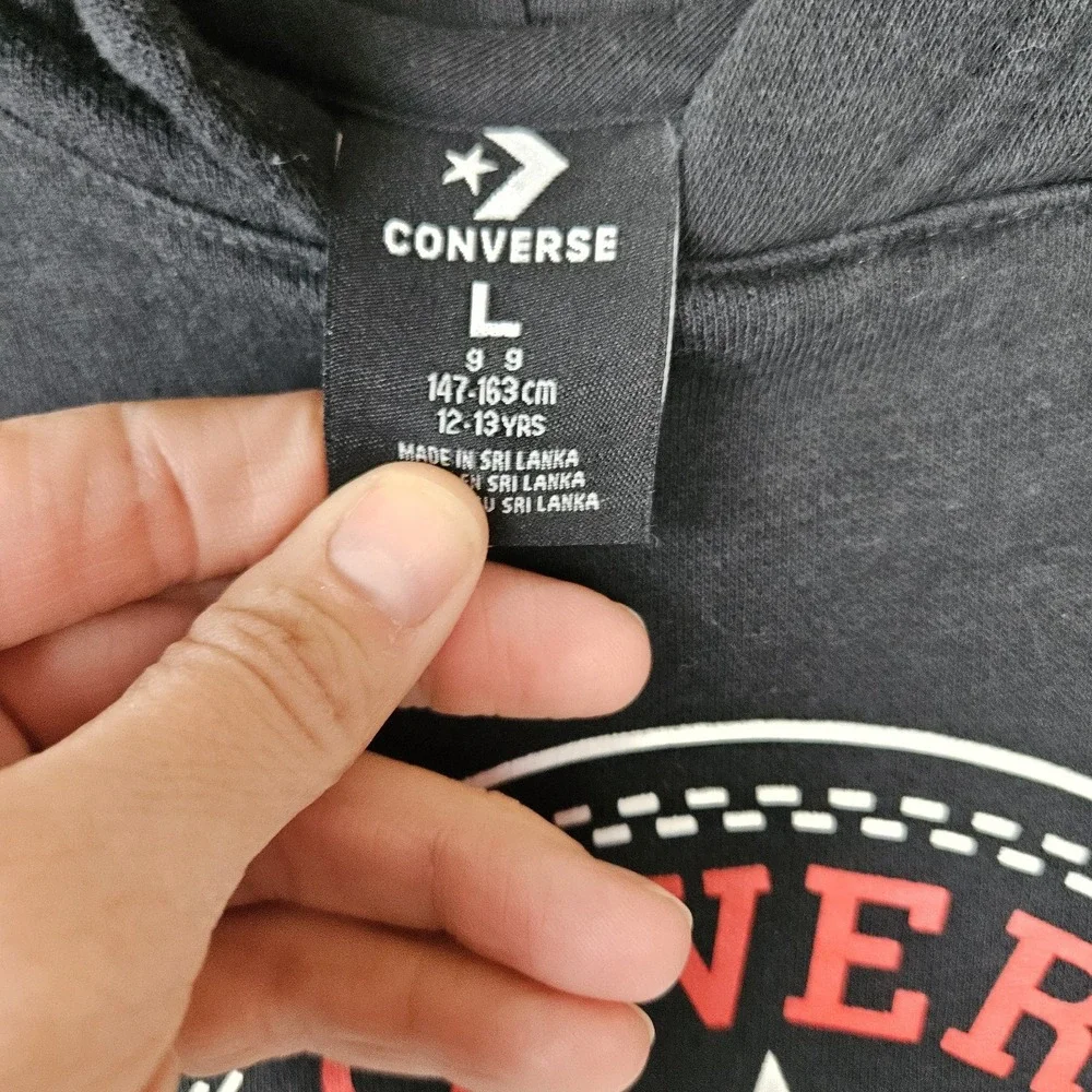 Converse Youth All Star‎ Chuck Taylor Black No-Tie Hoodie Sweatshirt